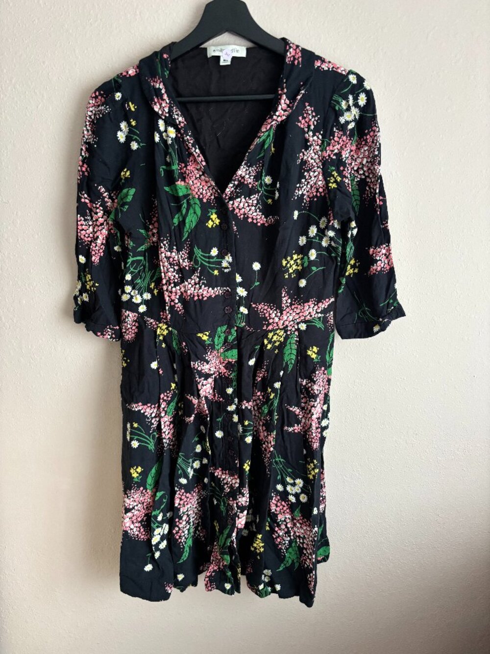 Emily And Fin Black Floral Dress